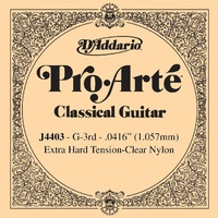 D'Addario J4403 Pro-Arte Nylon Classical Guitar Single String, Third String G