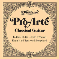 D'Addario J4404 Pro-Arte Nylon Classical Guitar Single String, Extra-Hard Tension, Fourth String