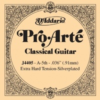 D'Addario J4405 Pro-Arte Nylon Classical Guitar Single String, Fifth String A