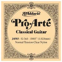 D'Addario J4503 Pro-Arte Nylon Classical Guitar Single String, Normal Tension