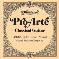 D'Addario J4503C Pro-Arte Composite Classical Guitar Single String 3rd String G
