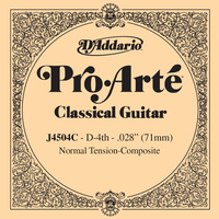 D'Addario J4504C Pro-Arte Composite Classical Guitar Single String, Normal Tension, Fourth String