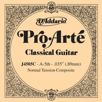 D'Addario J4505C Pro-Arte Composite Classical Guitar Single String, Normal Tension, Fifth String