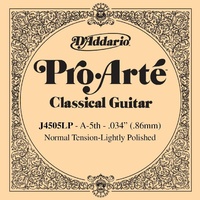 D'Addario J4505LP Pro-Arte Composite Classical Guitar Single String,Fifth "A"