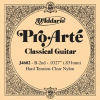 D'Addario J4602 Pro-Arte Nylon Classical Guitar Single String Hard Tension 2nd B
