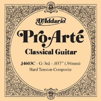 D'Addario J4603C Pro-Arte Nylon Classical Guitar Single String, Hard Tension, Third String