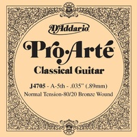 D'Addario J4705 80/20 Bronze Pro-Arte Nylon Classical Guitar Single A String,