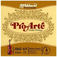 D'Addario Pro Arte Perlon Core 4/4 Violin Single A string Medium Tension J5602