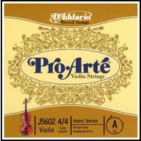 D'Addario Pro-Arte Violin Single A String, 4/4 Scale, Heavy Tension Full Size