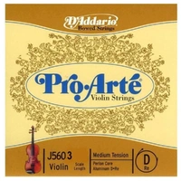 D'Addario Pro-Arte Violin Single D String, 1/2 Scale, Medium Tension