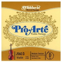 D'Addario Pro-Arte Violin Single D String, 4/4 Scale, Medium Tension