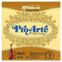 D'Addario Pro-Arte Violin Single D String, 1/16 Scale, Medium Tension