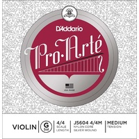 D'Addario J5604 4/4  Pro-Arte Nylon core Violin Single G String, Medium Tension