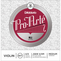 D'Addario Pro-Arte Violin String Set with Wound E, 4/4 Scale, Medium Tension