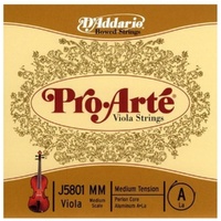 D'Addario Pro-Arte Viola Single A String Medium Scale Medium Tension 15" - 16"