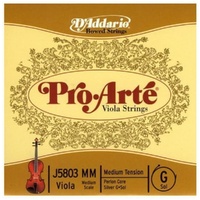 D'Addario Pro-Arte Viola Single G String Medium Scale Medium Tension 15" - 16"