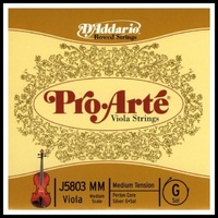 D'Addario Pro-Arte Viola Single G String Medium Scale Medium Tension 15" - 16"