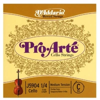 D'Addario Pro-Arte Cello Single C String, 1/4 Scale, Medium Tension