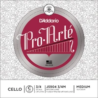 D'Addario Pro-Arte Cello Single C String, 3/4 Scale, Medium Tension