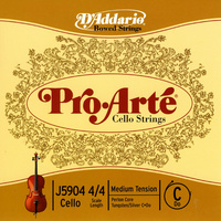 D'Addario Pro-Arte Cello Single C String, 4/4  Scale, Medium Tension J5904