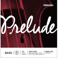 D'Addario Prelude Bass Single G String, 1/2 Scale, Medium Tension