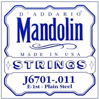 D'Addario J6701 Nickel Mandolin Single String, .011 First String E