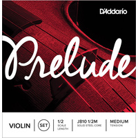 D'Addario Prelude Violin Strings Set 1/2 Scale, Medium Tension Full set