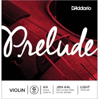 D'Addario Prelude Violin Single G String, 4/4 Scale, Light Tension
