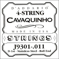 D'Addario J9301 Plain Steel Single Cavaquinho String, .011