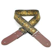 DSL JAC20-APR-Gold Jacquard Weaving Guitar Strap - 2" APR Gold