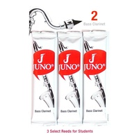 Vandoren Juno Reeds Bass Clarinet  Strength 2   (3 PacK) 