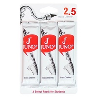 Vandoren Juno Reeds Bass Clarinet  Strength 2 1/2  (3 PacK) 