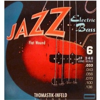 Thomastik-Infeld JF346 Jazz Nickel Flat Wound 6-String Bass Guitar Stings 33-136