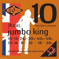 Rotosound Jumbo King 12-String Phosphor Bronze Acoustic Guitar Strings 10-48