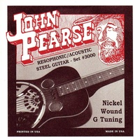 John Pearse 3000 Nickel wound Resophonic Acoustic Guitar Strings, Medium 16 - 59