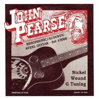 John Pearse 3000 Nickel wound Resophonic Acoustic Guitar Strings, Medium 16 - 59