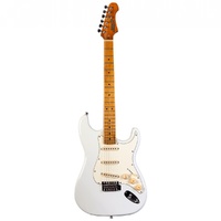 Jet JS-300 SSS Electric Guitar Olympic White  - Roasted Maple Neck
