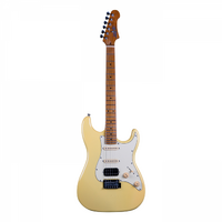 Jet JS-400-SFG HSS Electric Guitar - Vintage Yellow - Roasted Maple Neck