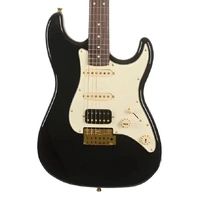 JET JS-480 HSS Electric Guitar - Black with Gold Hardware