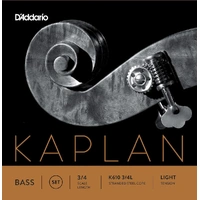 D'Addario Kaplan Bass String Set, 3/4 Scale, Light Tension
