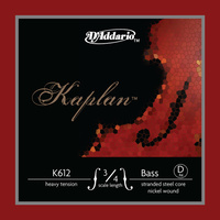 D'Addario Kaplan Bass Single D String, 3/4 Scale, Heavy Tension