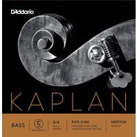 D'Addario Kaplan Bass Single C (Extended E) String, 3/4 Scale, Medium Tension