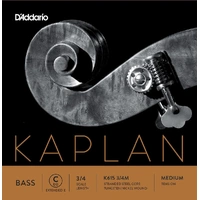 D'Addario Kaplan Bass Single C (Extended E) String, 3/4 Scale, Medium Tension