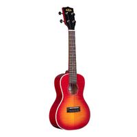 KA-FMCB-C – Gloss Flame Maple Cherry Burst Concert Ukulele with Gig Bag