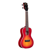 KA-FMCB-C – Gloss Flame Maple Cherry Burst Concert Ukulele with Gig Bag