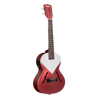Kala  KA-JTE-CHRD Tenor Archtop Acoustic / Electric Ukulele  EQ Chicago Red