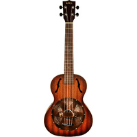 Kala KA-RES-BRS Resonator Mahogany Tenor Ukulele Brass Resonator Cover Plate