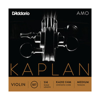 D'Addario Kaplan Amo Violin String Set, 1/4 Scale, Medium Tension