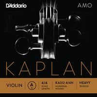 D'Addario Kaplan Amo Violin A String, 4/4 Scale, Heavy Tension