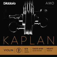 D'Addario Kaplan Amo Violin D String, 4/4 Scale, Heavy Tension
